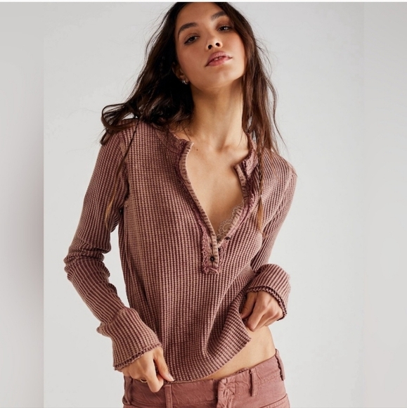 Free People Tops - NWOT Free People One Colt Thermal Long Sleeve Top Size XS